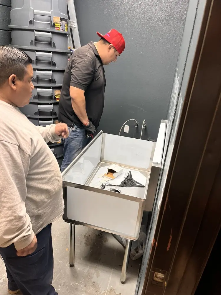 Commercial plumbing and sink installation in Calexico